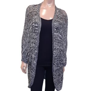 Bluenotes Open Knit Cardigan Sweater Slouchy Cocoon Dolman One Size